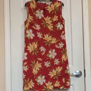 Petite Sophisticate Red Floral Mini Dress